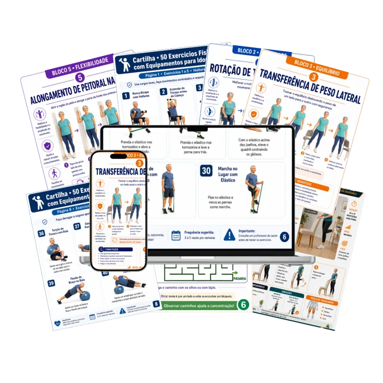Kit digital com mais de 1000 exercícios para idosos